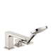 hansgrohe Metropol 3-Hole Roman Tub Set Trim with Loop Handle and 1.75 GPM Handshower, brushed nickel