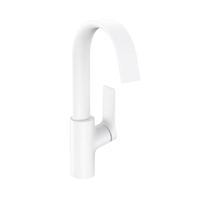 hansgrohe Vivenis Single-hole Faucet 210 with Swivel Spout and Pop-Up Drain, 1.2 GPM, matte white