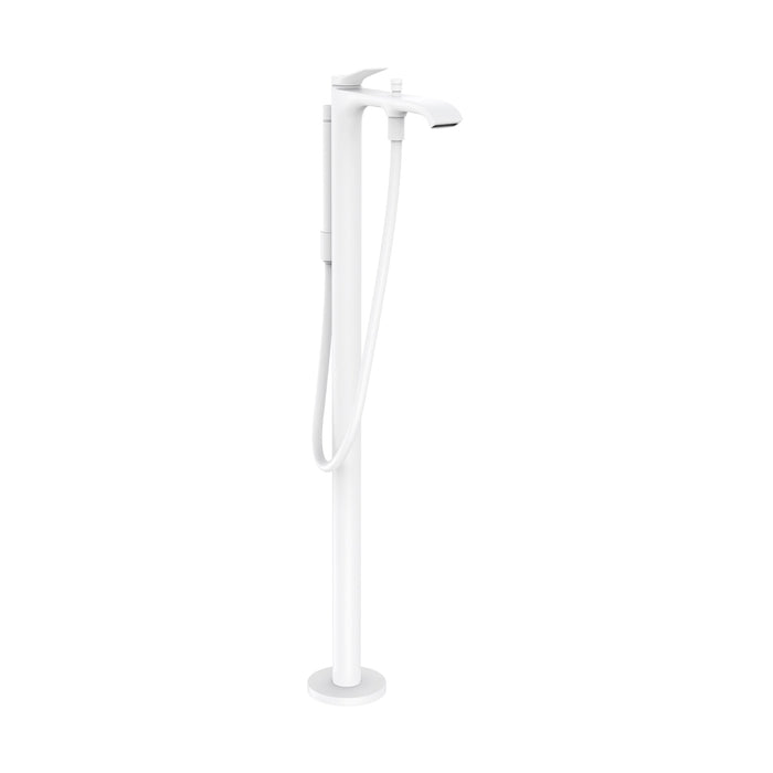 hansgrohe Vivenis Freestanding Tub Filler Trim with 1.75 GPM Handshower, matte white