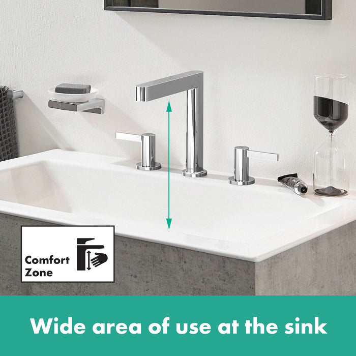 hansgrohe Finoris Wide-spread Faucet 160 with Pop-up Drain, 1.2 GPM, chrome - view 3