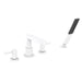 hansgrohe Finoris 4-Hole Roman Tub Set Trim with 1.75 GPM Handshower, matte white
