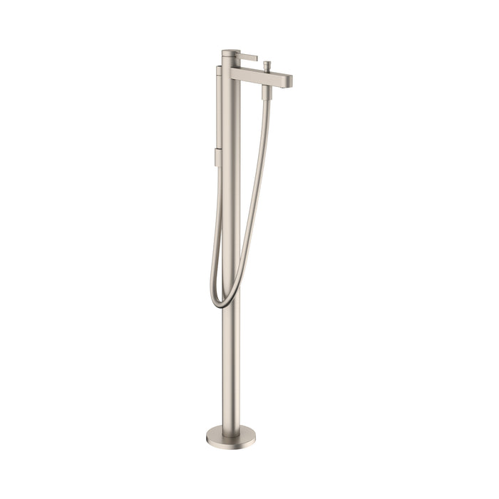 hansgrohe Finoris Freestanding Tub Filler Trim with 1.75 GPM Handshower, brushed nickel