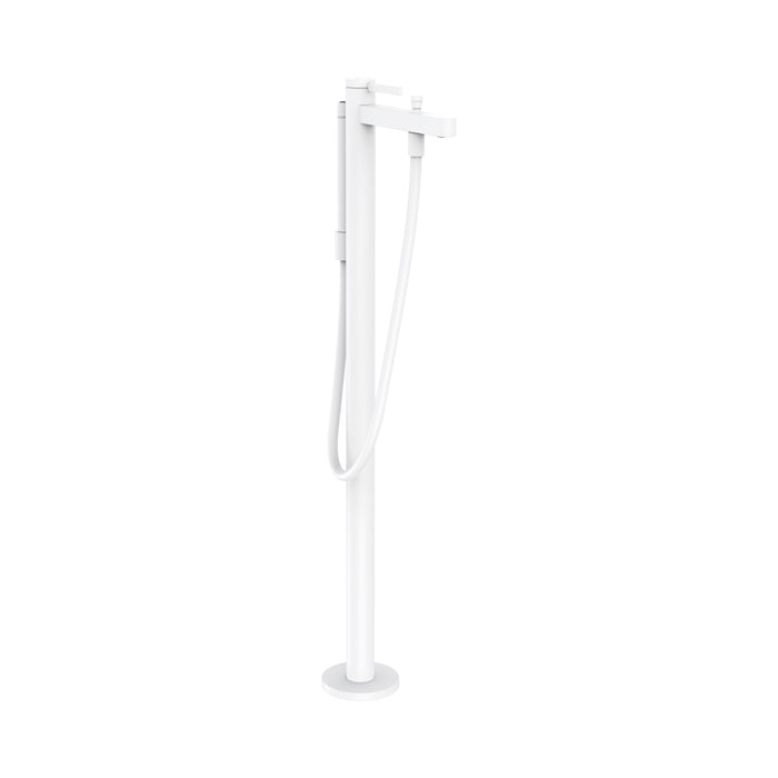 hansgrohe Finoris Freestanding Tub Filler Trim with 1.75 GPM Handshower, matte white