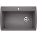 BLANCO 441467 Diamond Super Single Dual Mount Kitchen Sink - Cinder