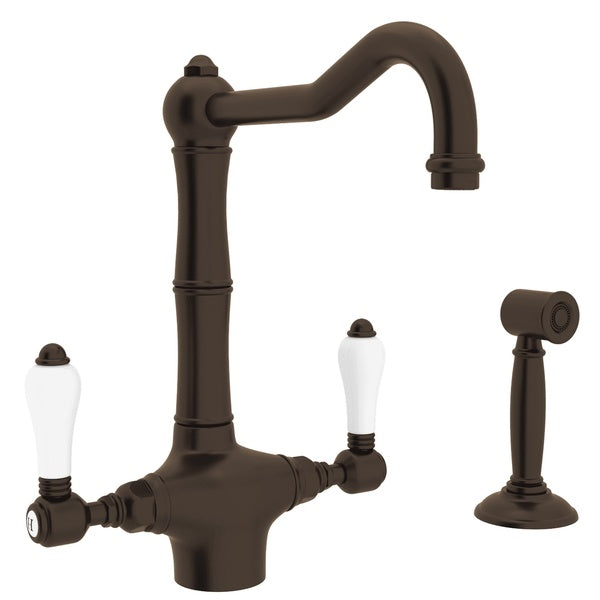 ROHL A1679WS Acqui® Two Handle Kitchen Faucet With Side Spray