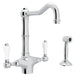 ROHL A1679WS Acqui® Two Handle Kitchen Faucet With Side Spray