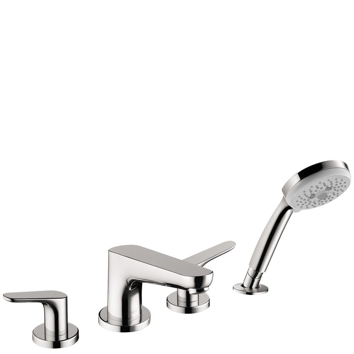 hansgrohe Focus 4-Hole Roman Tub Set Trim with 1.8 GPM Handshower