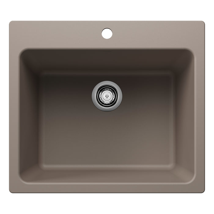 Liven SILGRANIT 25" Single Bowl Dual Mount Laundry Sink