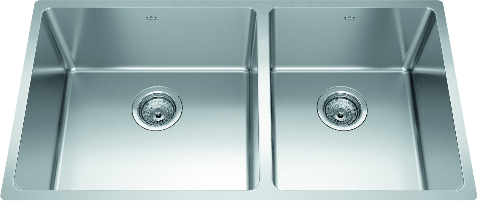 Kindred Brookmore BCU1835R-9N Undermount Double Bowl 34.5 x 18.13 in Stainless Steel Kitchen Sink