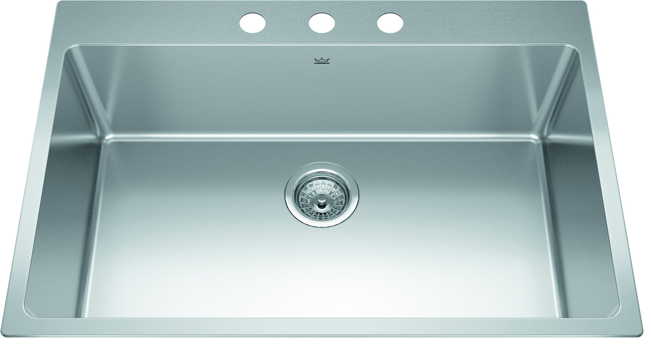 Kindred Brookmore Drop-In Single Bowl 30.88 x 20.9 in Stainless Steel Kitchen Sink