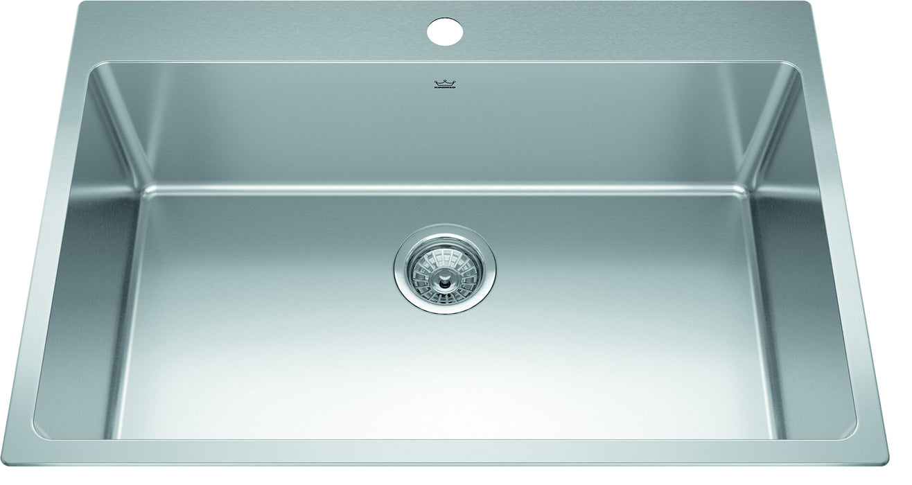 Kindred Brookmore Drop-In Single Bowl 30.88 x 20.9 in Stainless Steel Kitchen Sink