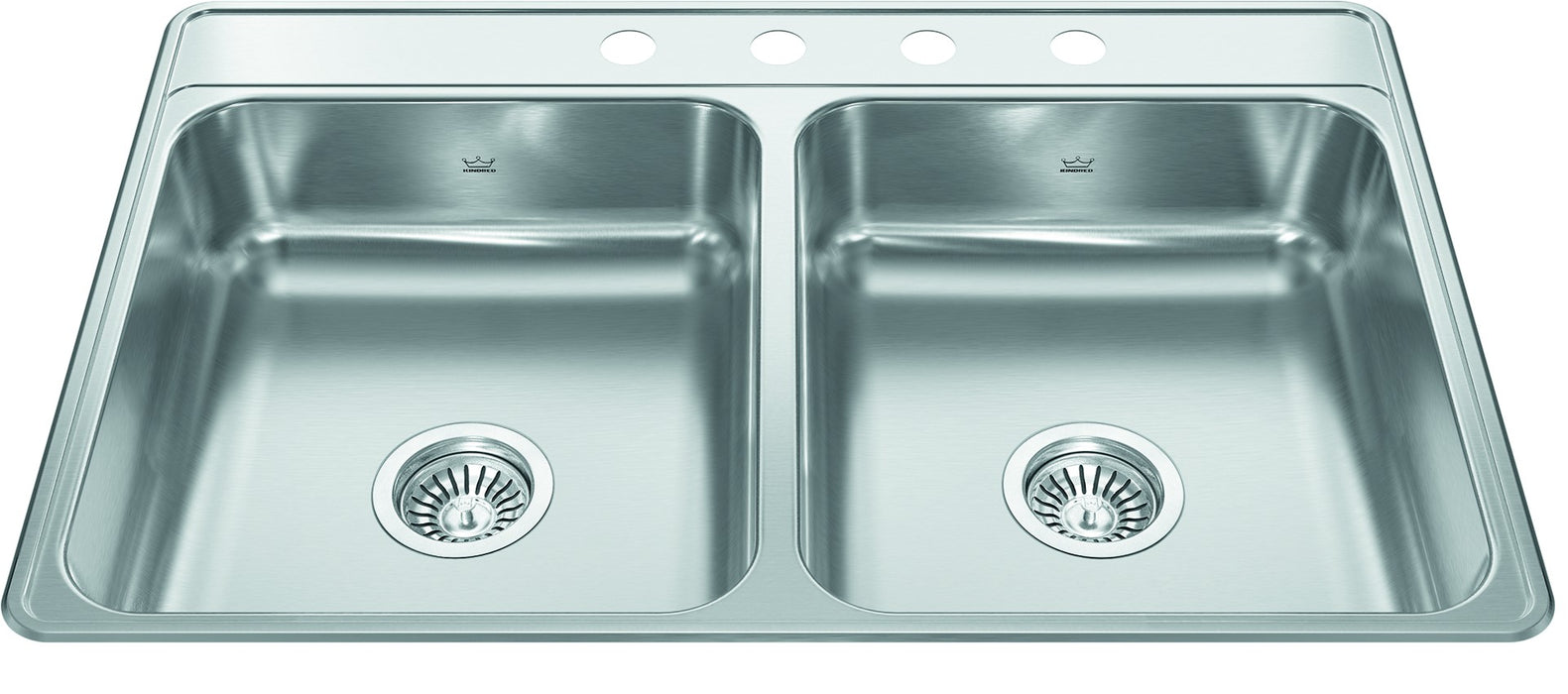 Kindred Creemore CDLA3322-6 Drop-In Double Bowl 33 x 22 in Stainless Steel Kitchen Sink