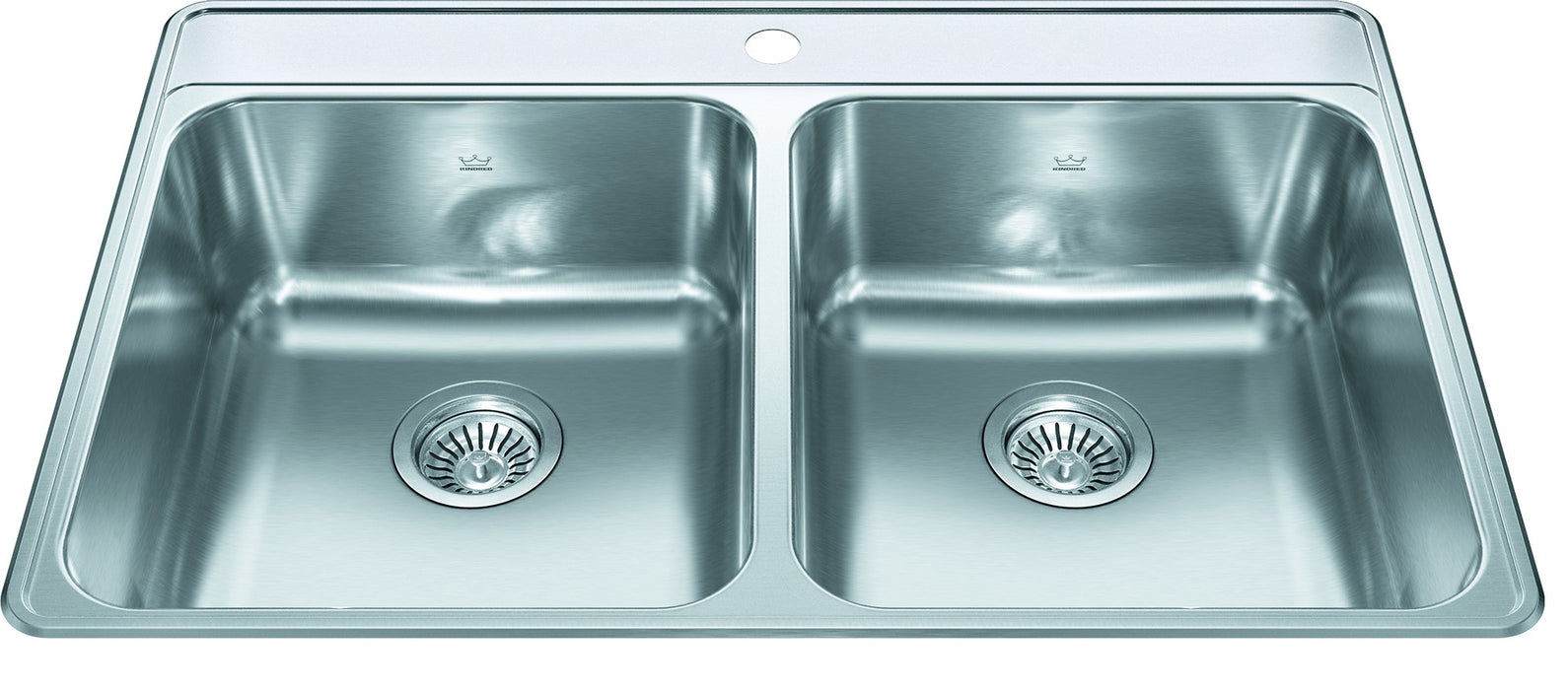 Kindred Creemore CDLA3322-8 Drop-In Double Bowl 33 x 22 in Stainless Steel Kitchen Sink