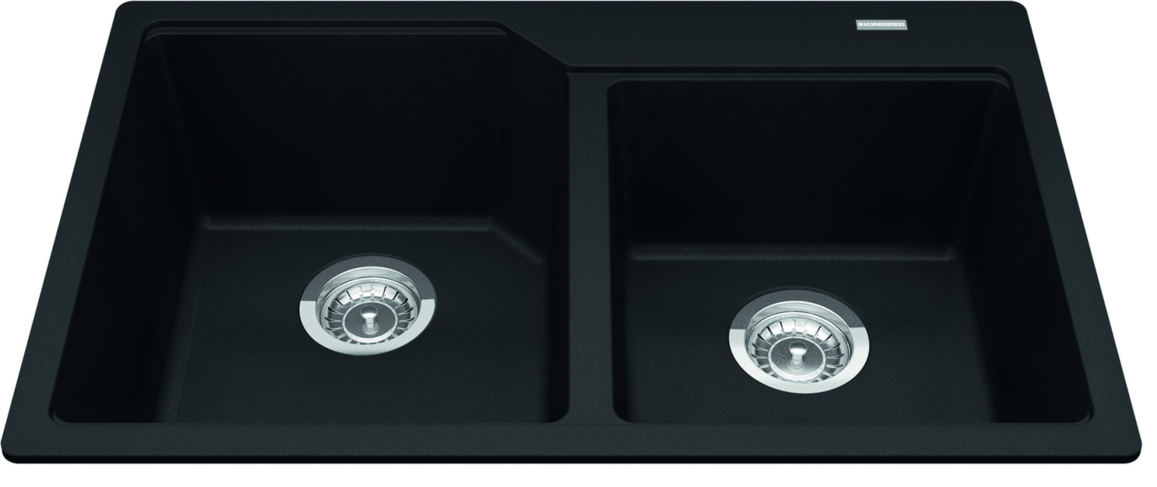 Kindred Granite Series Drop-In Double Bowl 30.69 x 19.69 in Granite Kitchen Sink