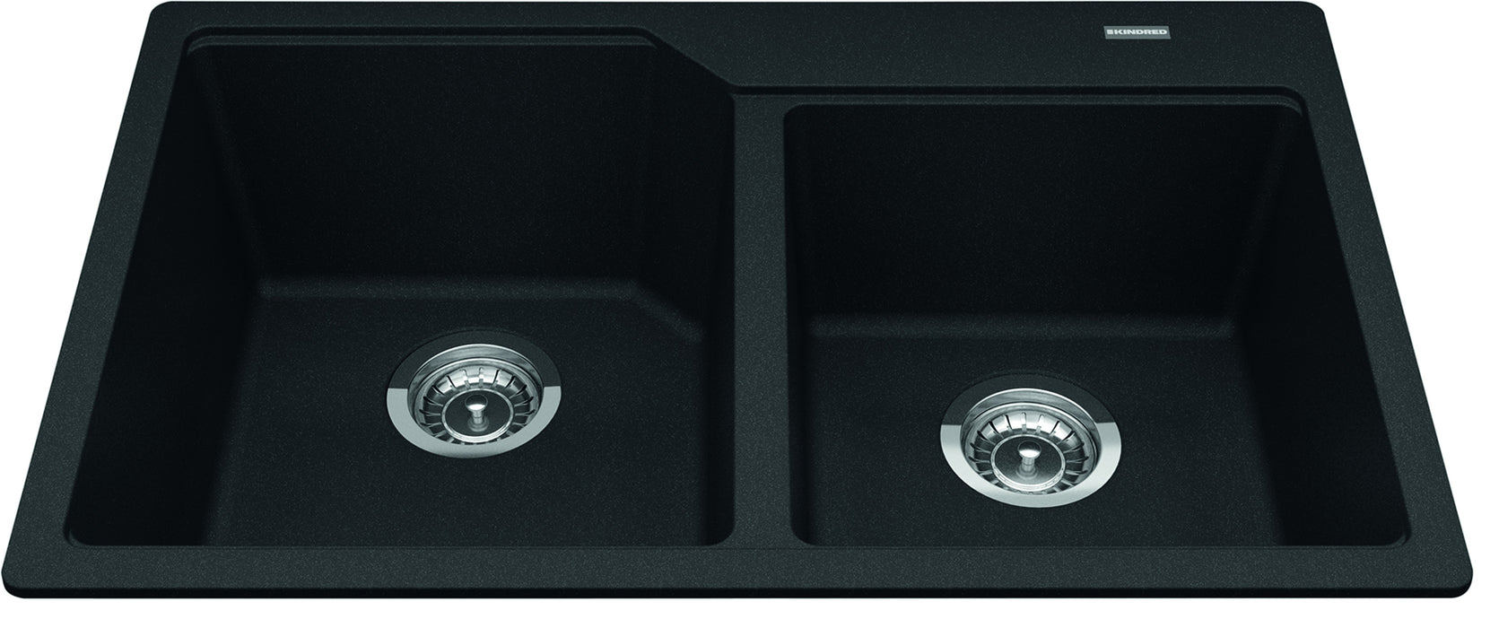 Kindred Granite Series Drop-In Double Bowl 30.69 x 19.69 in Granite Kitchen Sink
