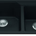 Kindred Granite Series Drop-In Double Bowl 33.88 x 19.69 in Granite Kitchen Sink