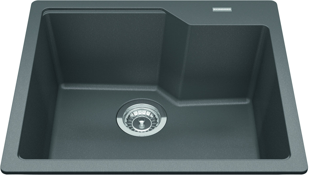 Kindred Granite Series Drop-In Single Bowl 22.06 x 19.69 in Granite Kitchen Sink