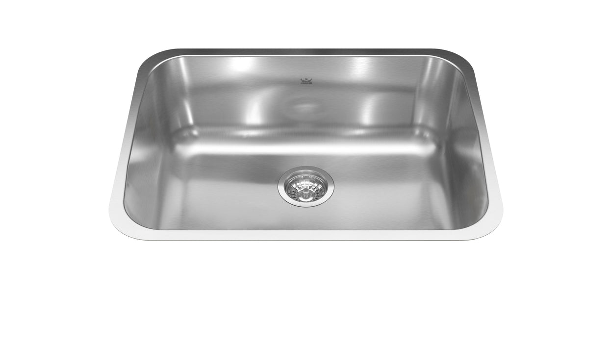 Kindred Reginox NS1925U-9N Undermount Single Bowl 24.75 x 18.75 in Stainless Steel Kitchen Sink