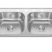 Kindred Creemore RDLA3319-6-4CBN Drop-In Double Bowl 32.94 x 18.31 in Stainless Steel Kitchen Sink