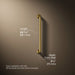 3/4 view of product with dimensions