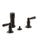 KOHLER K-10586-4 Bancroft Vertical spray bidet faucet with lever handles, oil rubbed bronze