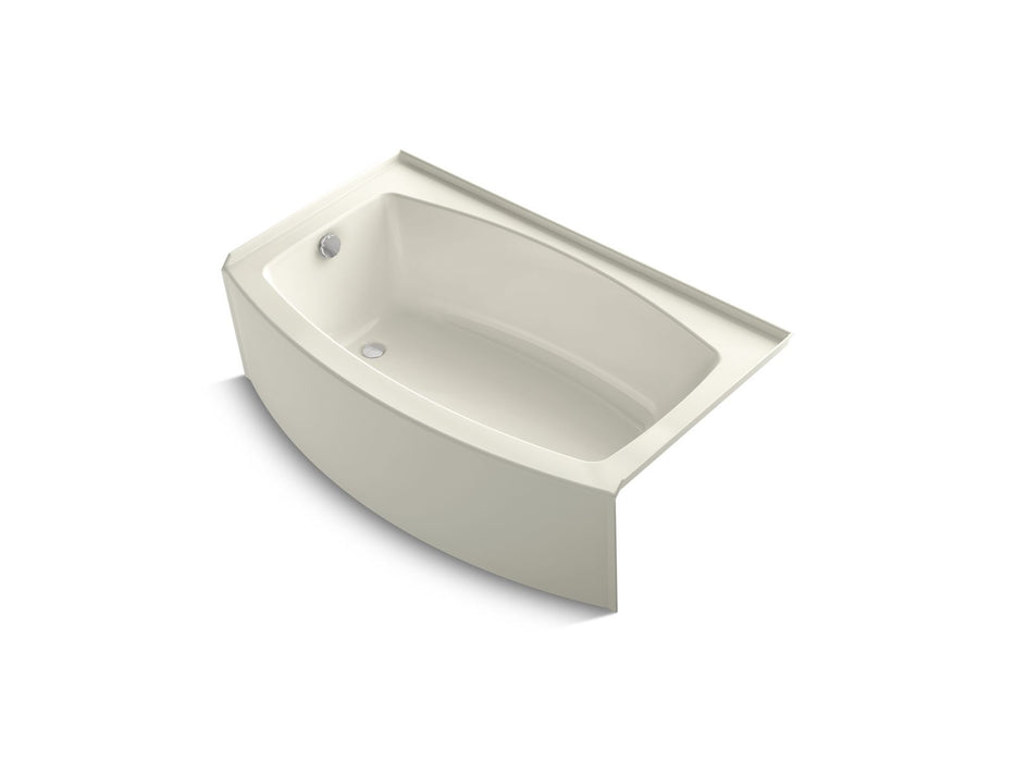 KOHLER K-1118-LA Expanse 60" x 30" alcove bath, left drain, biscuit