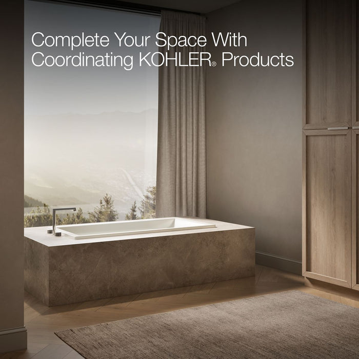 KOHLER K-1121 Underscore 60" x 30" drop-in bath, biscuit - view 3