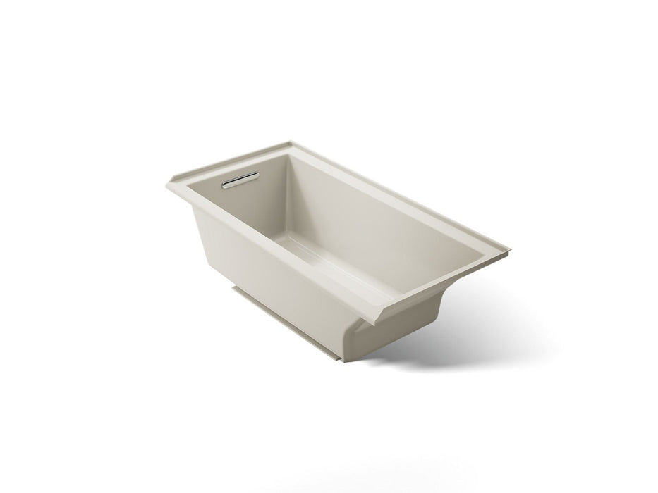 KOHLER K-1121-L Underscore 60" x 30" alcove bath, left drain, biscuit