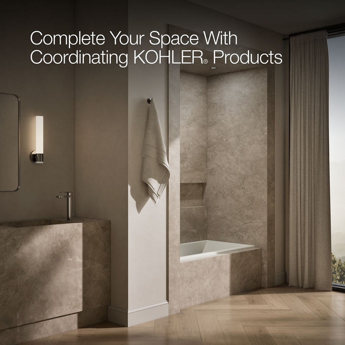 KOHLER K-1121-L Underscore 60" x 30" alcove bath, left drain, biscuit - view 3