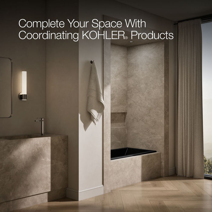 KOHLER K-1121-L Underscore 60" x 30" alcove bath, left drain, black black - view 3