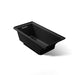 KOHLER K-1121-LW Underscore 60" x 30" alcove bath with Bask heated surface, left drain, black black