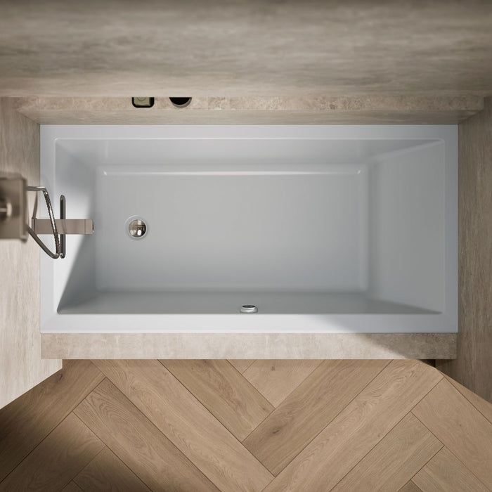 KOHLER K-1121-LW Underscore 60" x 30" alcove bath with Bask heated surface, left drain, ice grey - view 5