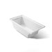 KOHLER K-1121-LW Underscore 60" x 30" alcove bath with Bask heated surface, left drain, white