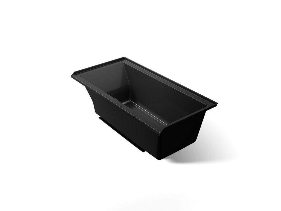 KOHLER K-1121-RW Underscore 60" x 30" alcove bath with Bask heated surface, right drain, black black