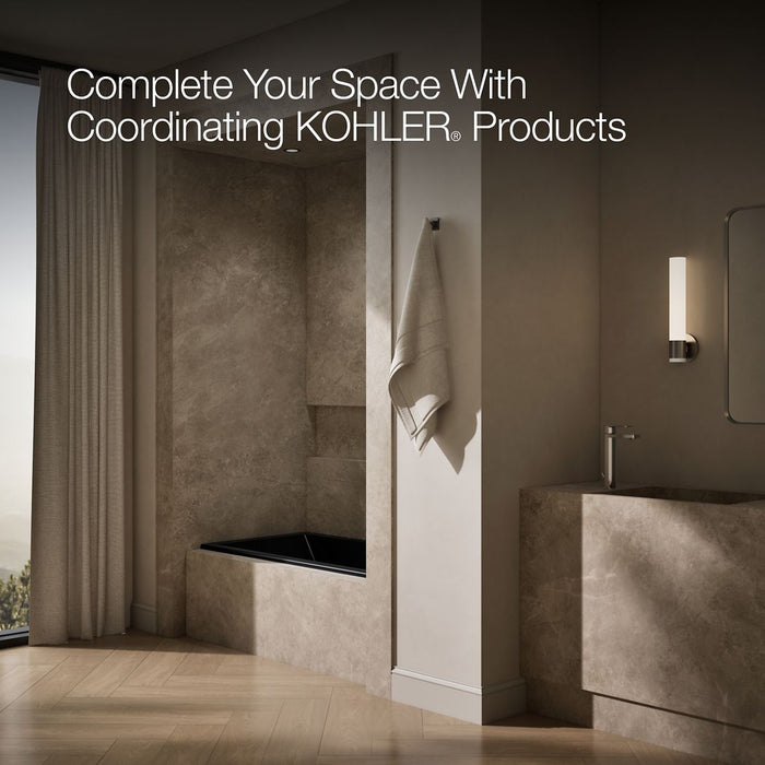 KOHLER K-1121-RW Underscore 60" x 30" alcove bath with Bask heated surface, right drain, black black - view 3