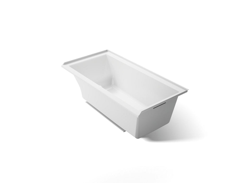 KOHLER K-1121-RW Underscore 60" x 30" alcove bath with Bask heated surface, right drain, white