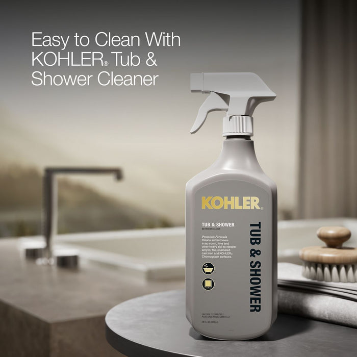 KOHLER K-1121-W1 Underscore 60" x 30" drop-in bath with Bask heated surface, biscuit - view 4