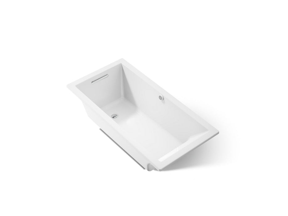 KOHLER K-1121-W1 Underscore 60" x 30" drop-in bath with Bask heated surface, white