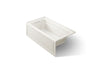 KOHLER K-1122-GHLA Archer 60" x 32" alcove Heated BubbleMassage air bath, left drain, biscuit