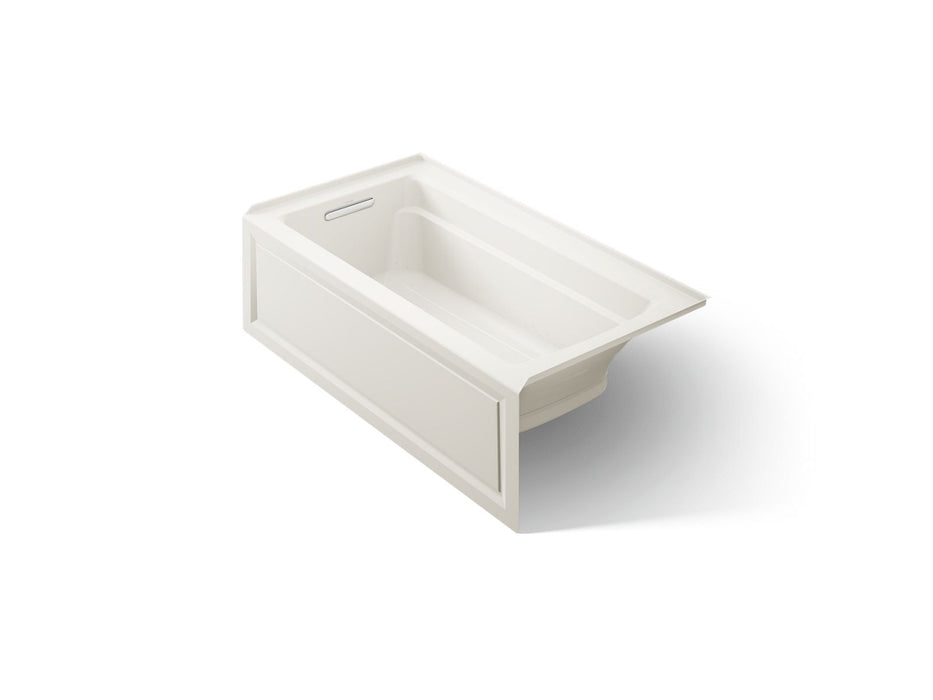KOHLER K-1122-GHLA Archer 60" x 32" alcove Heated BubbleMassage air bath, left drain, biscuit