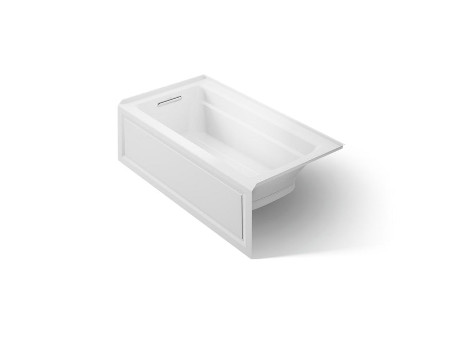 KOHLER K-1122-GHLA Archer 60" x 32" alcove Heated BubbleMassage air bath, left drain, white