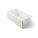 KOHLER K-1122-GHRAW Archer 60" x 32" alcove Heated BubbleMassage air bath with Bask heated surface, right drain, biscuit