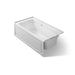 KOHLER K-1122-GHRAW Archer 60" x 32" alcove Heated BubbleMassage air bath with Bask heated surface, right drain, ice grey