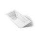 KOHLER K-1122-H Archer 60" x 32" drop-in whirlpool bath with heater, white