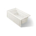 KOHLER K-1122-HR Archer 60" x 32" alcove heated whirlpool bath, right drain, biscuit