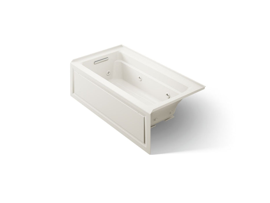 KOHLER K-1122-LA Archer 60" x 32" alcove whirlpool bath, left drain