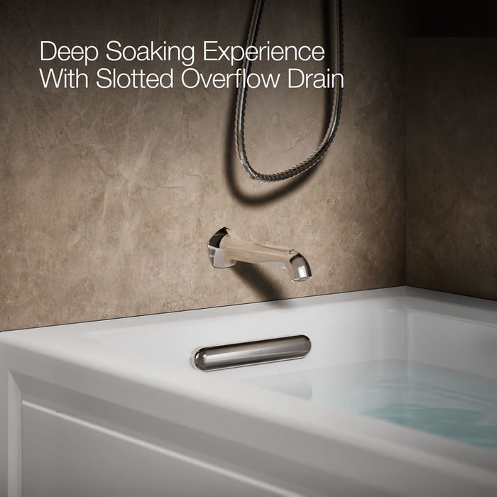 KOHLER K-1122-LA Archer 60" x 32" alcove whirlpool bath, left drain