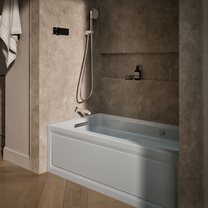 KOHLER K-1122-LAW Archer 60" x 32" alcove whirlpool bath with Bask heated surface, alcove left drain
