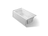 KOHLER K-1122-RA Archer 60" x 32" alcove whirlpool bath right drain, ice grey