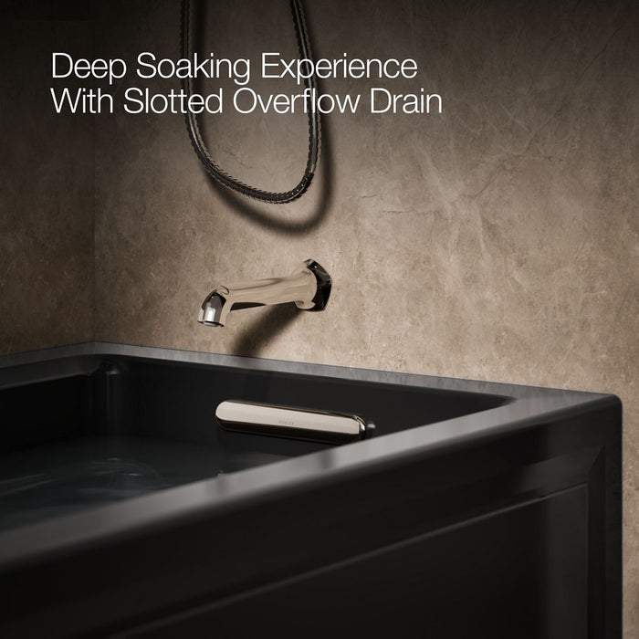 KOHLER K-1122-RAW Archer 60" x 32" alcove whirlpool bath with Bask heated surface, right drain, black black - view 4